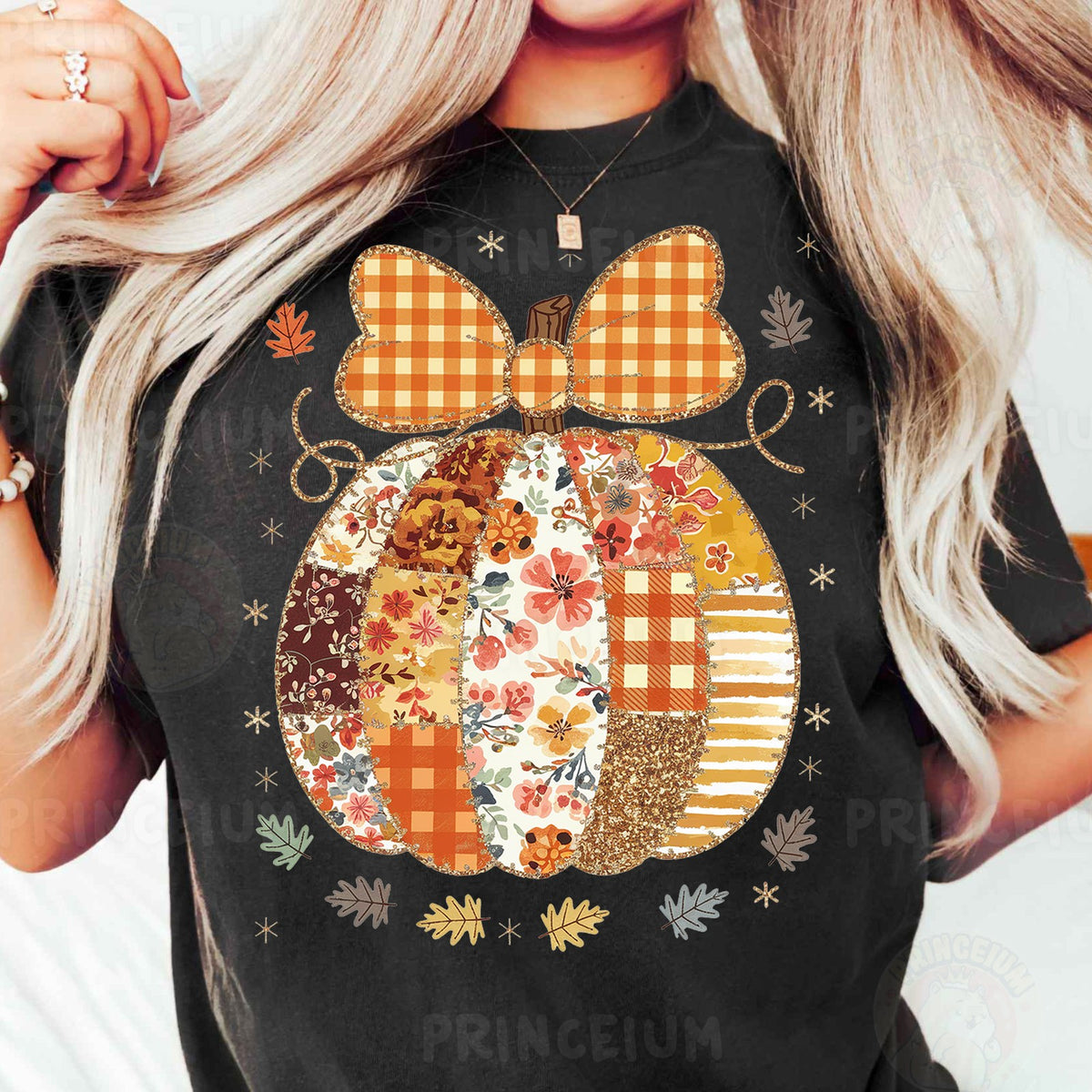 Coquette Patchwork Pumpkin