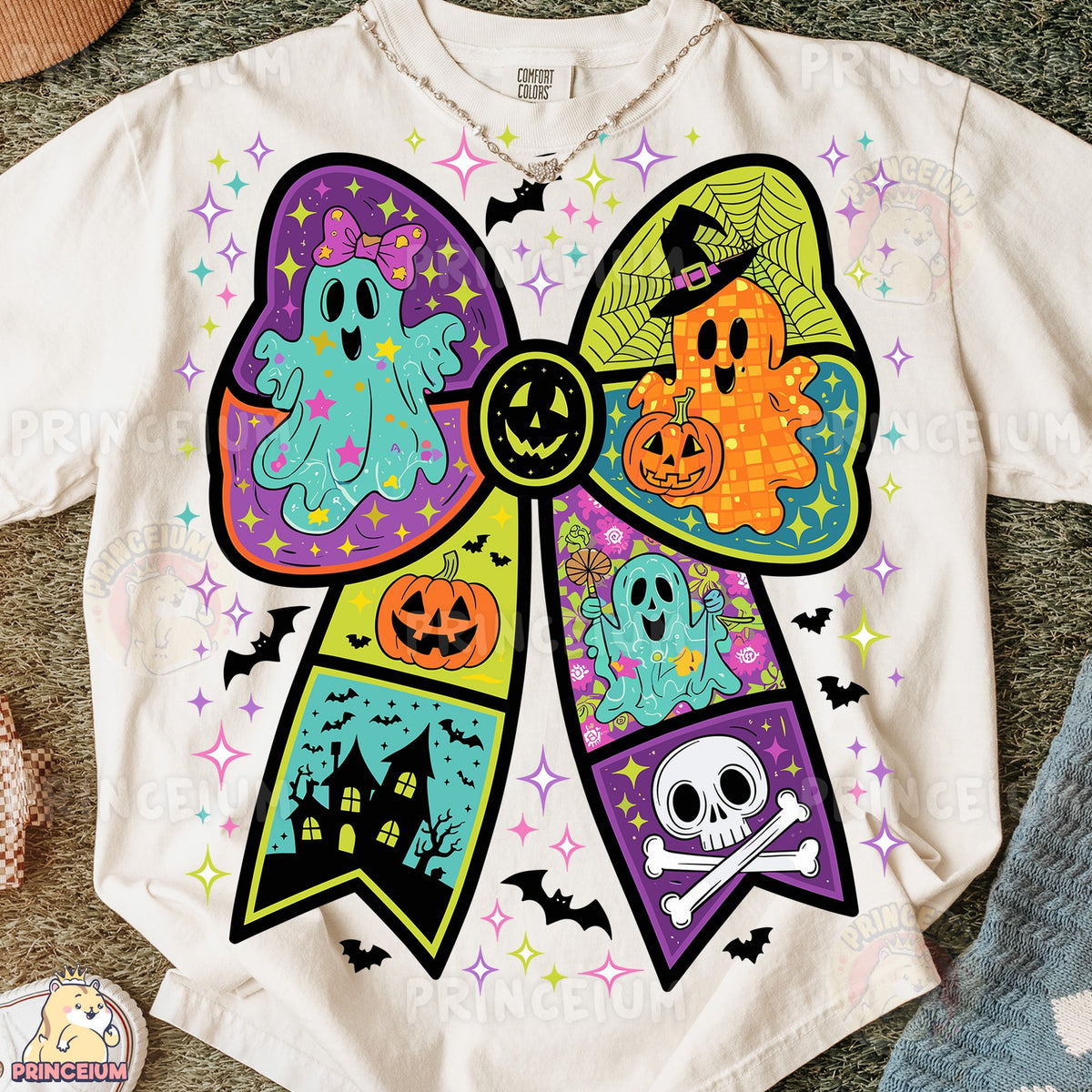 Coquette Halloween Ghost Bow