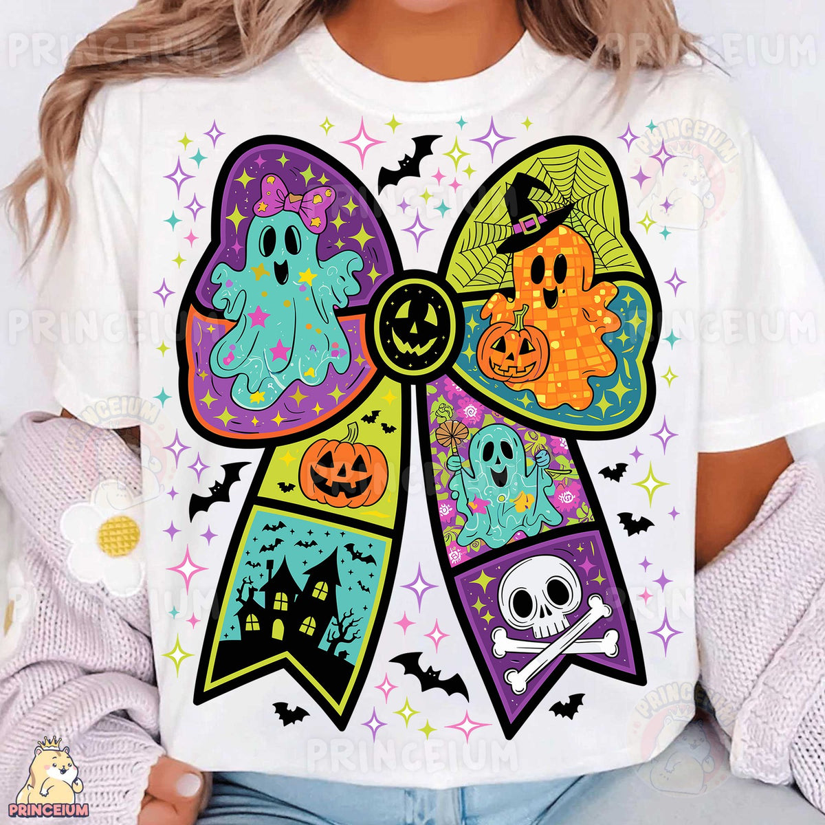 Coquette Halloween Ghost Bow