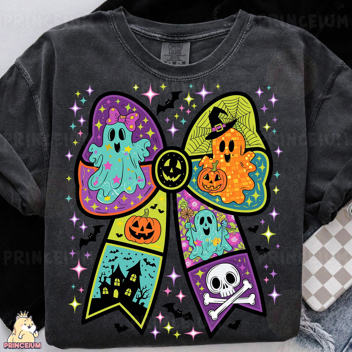 Coquette Halloween Ghost Bow