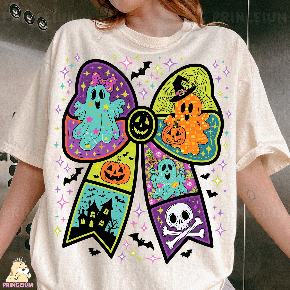 Coquette Halloween Ghost Bow