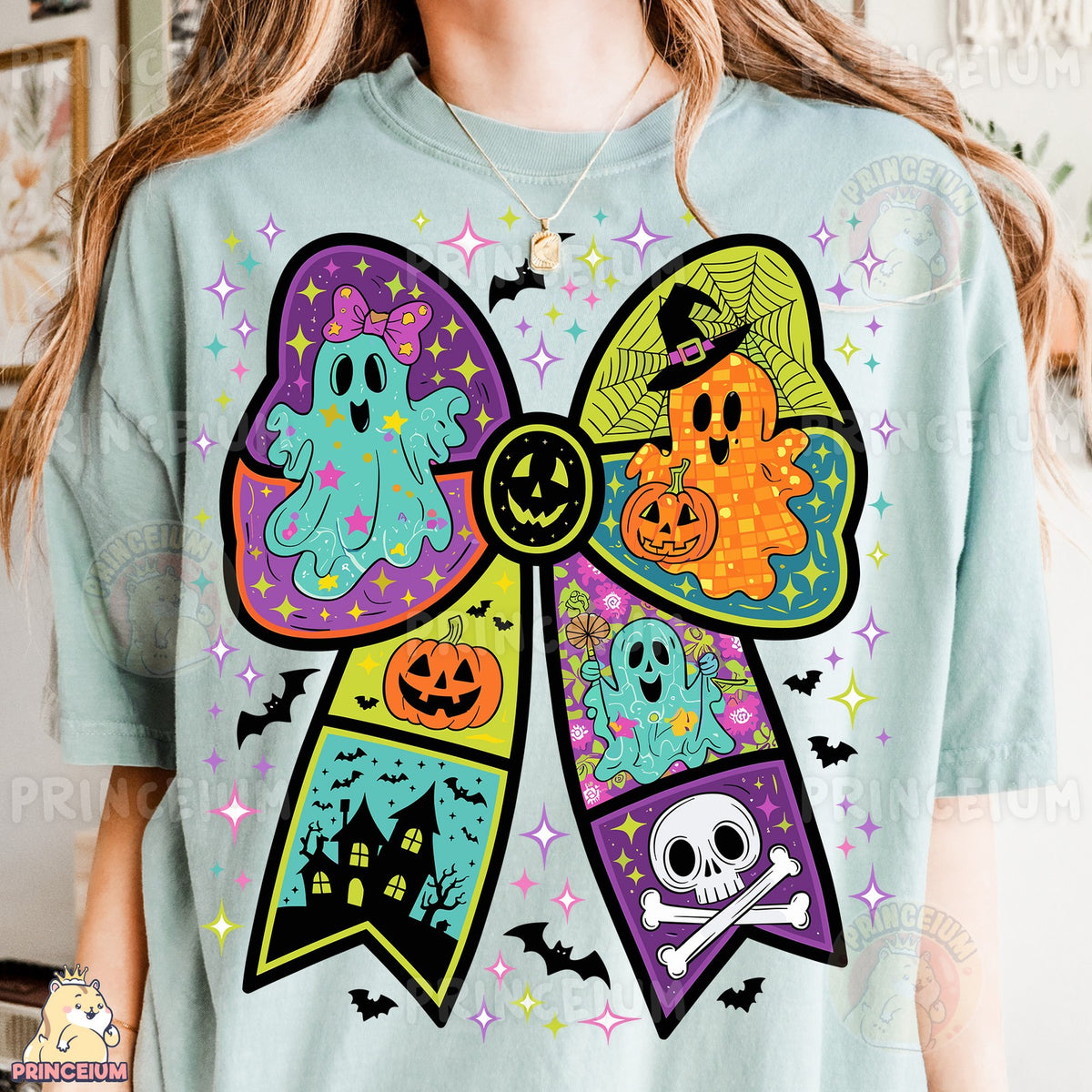 Coquette Halloween Ghost Bow