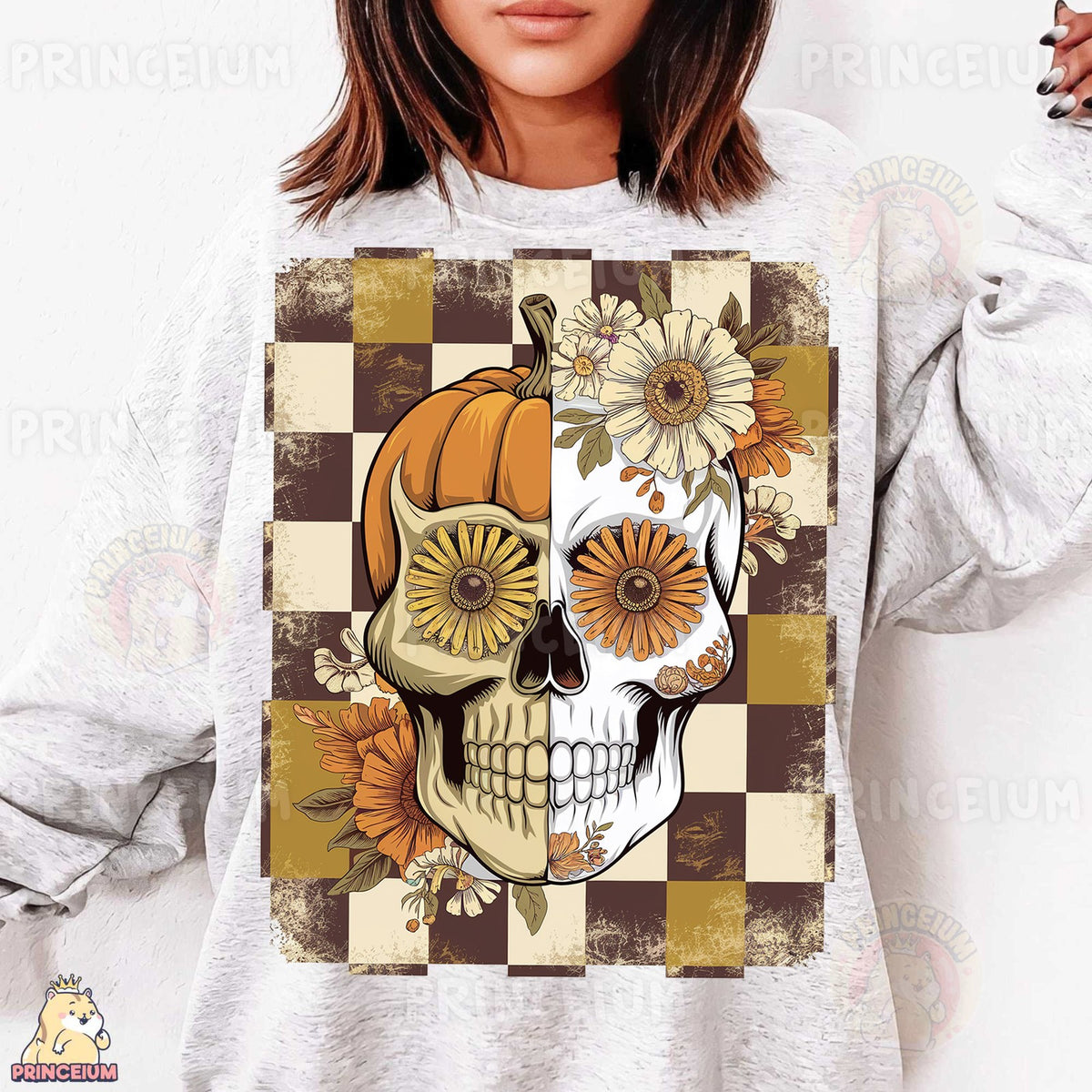 Harvest Pumpkin Sugar Skull