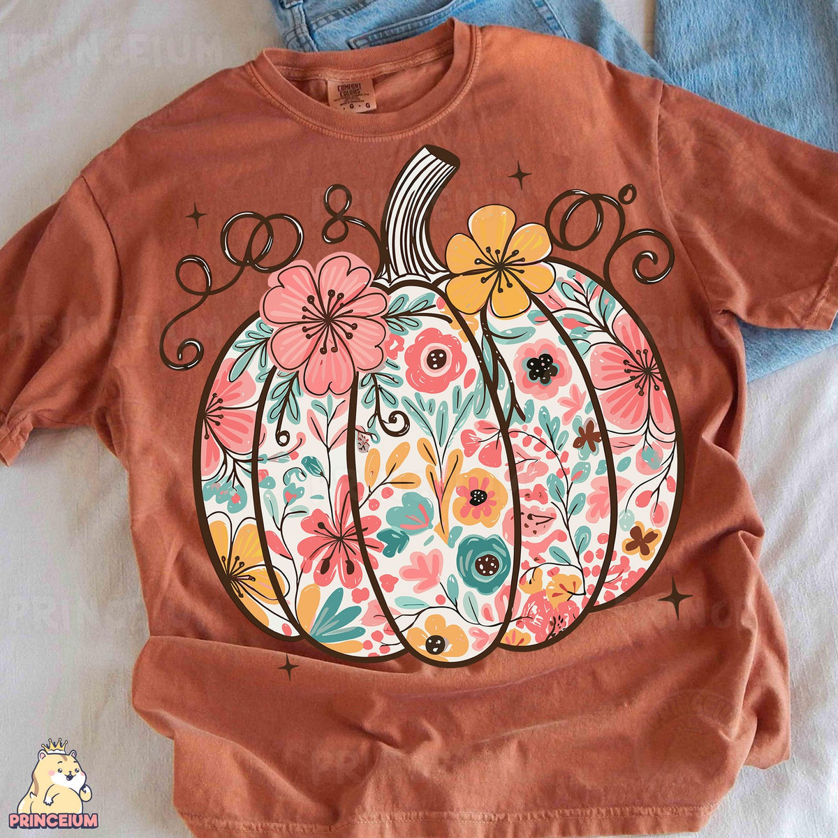 Pastel Floral Pumpkin