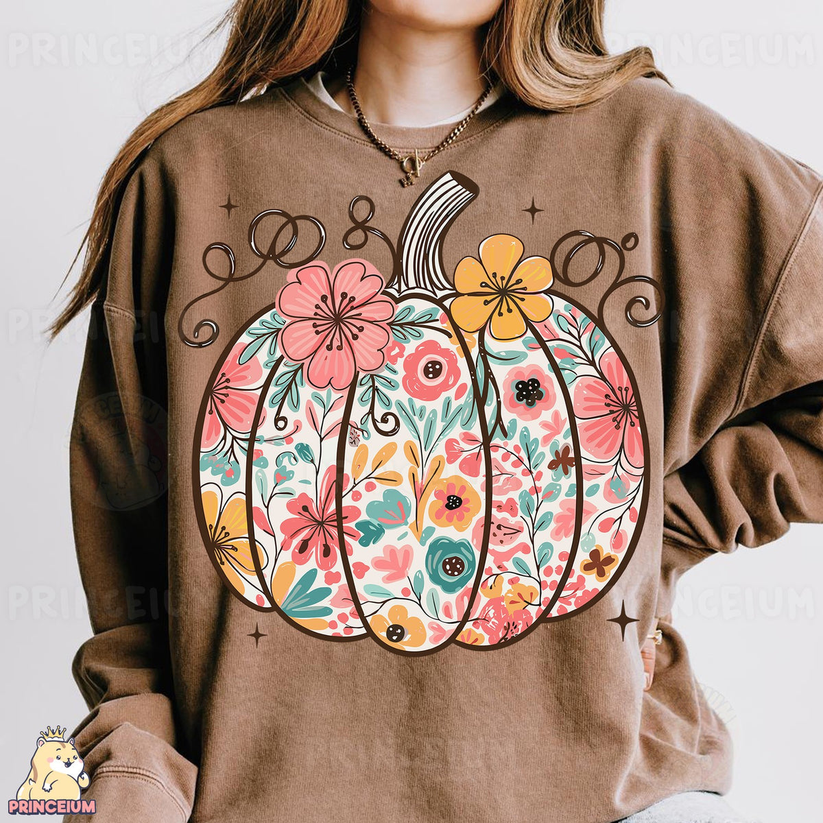 Pastel Floral Pumpkin