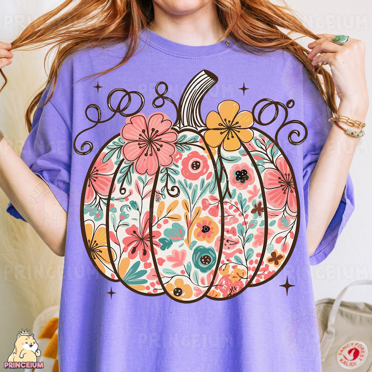 Pastel Floral Pumpkin