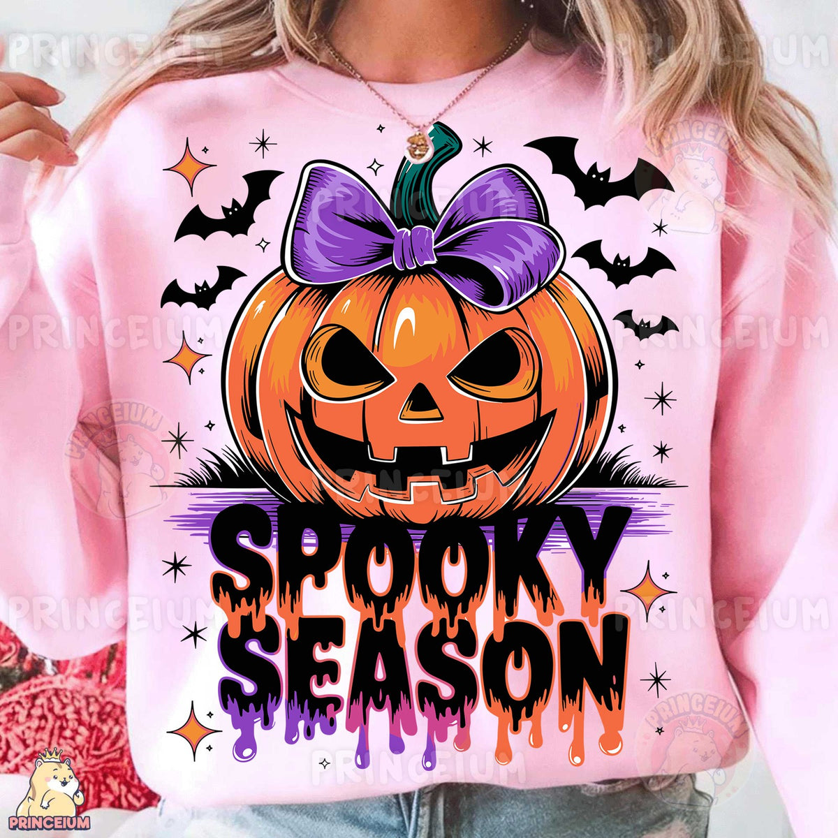 Spooky Season Pumpkin Bow