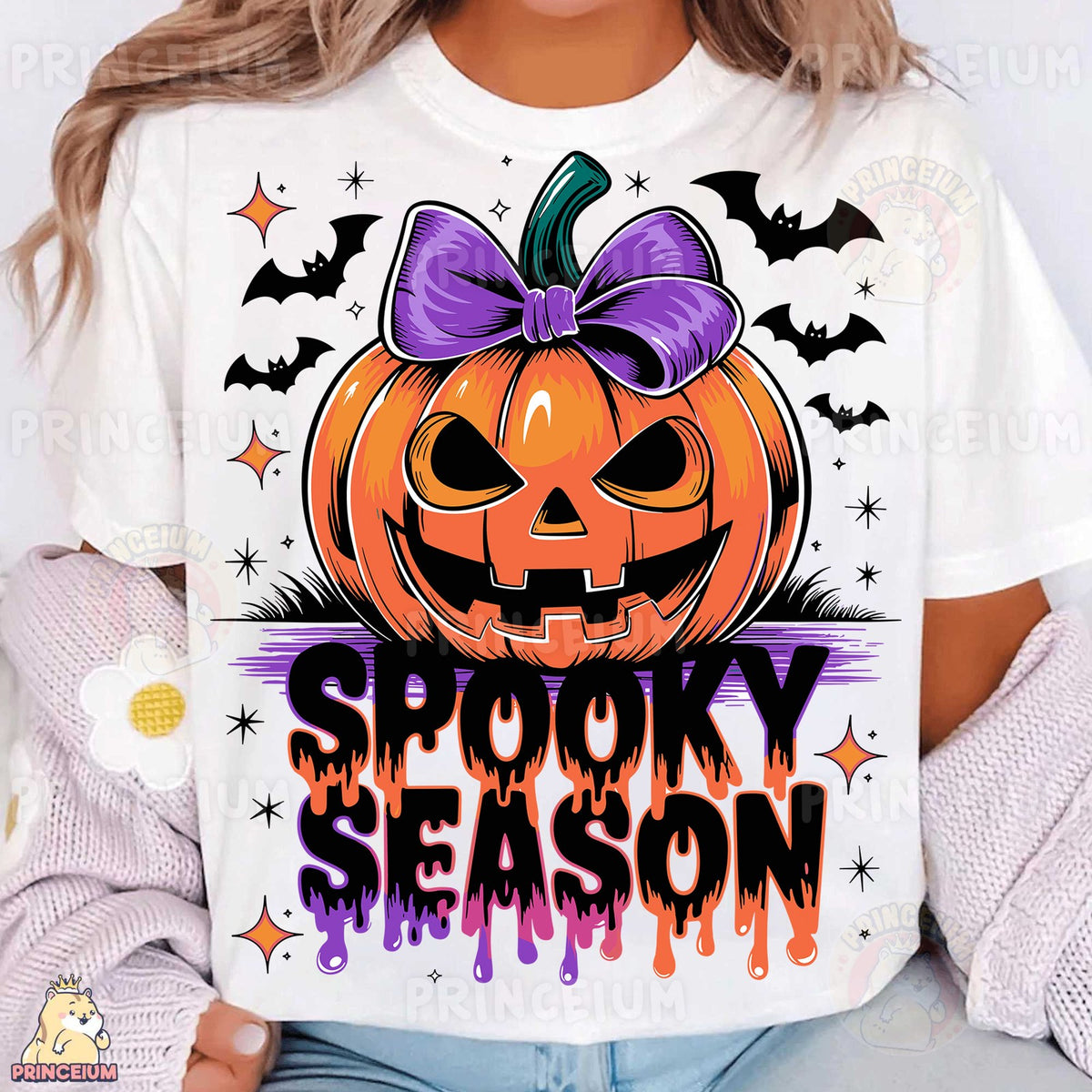 Spooky Season Pumpkin Bow