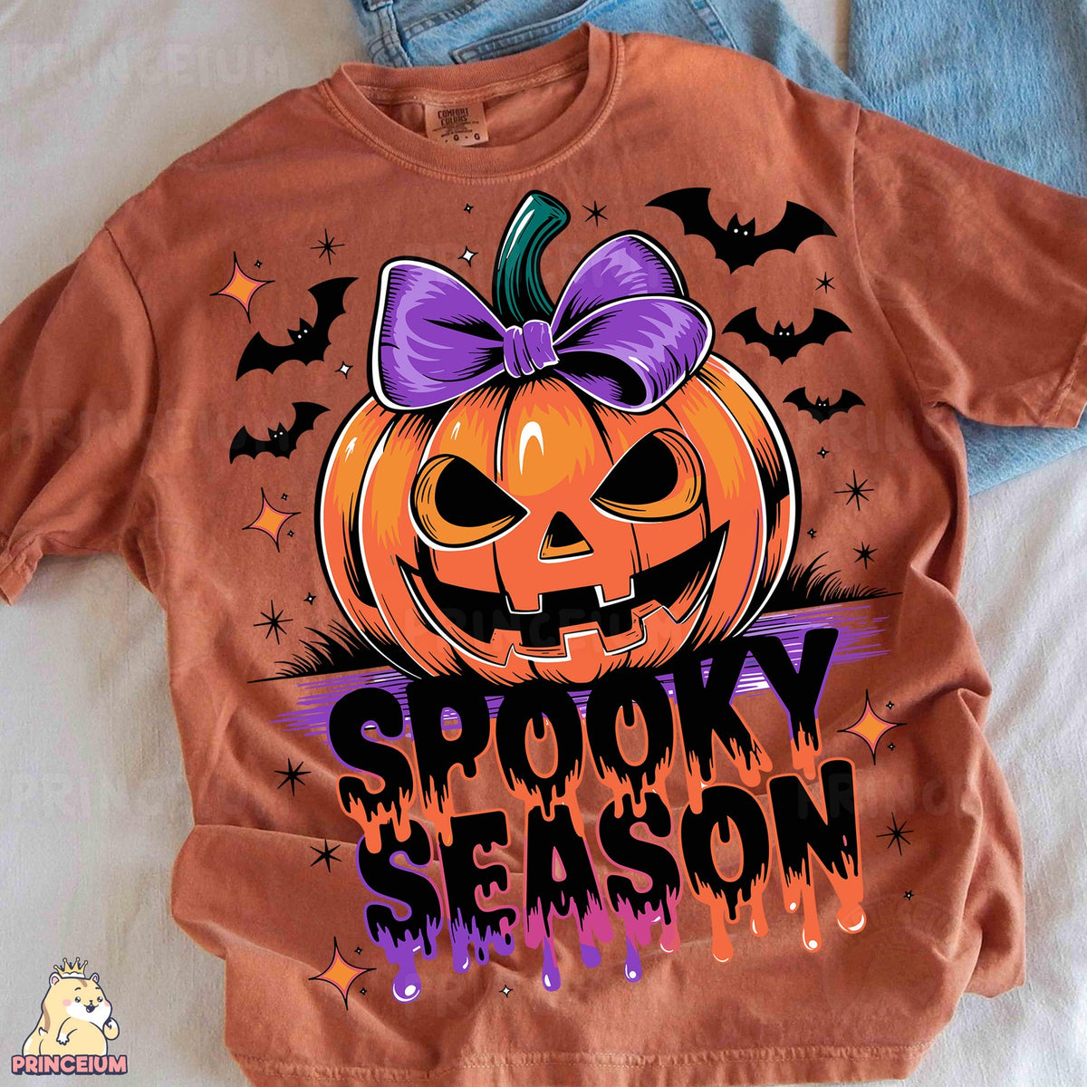 Spooky Season Pumpkin Bow