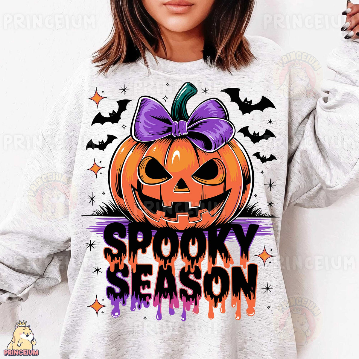 Spooky Season Pumpkin Bow