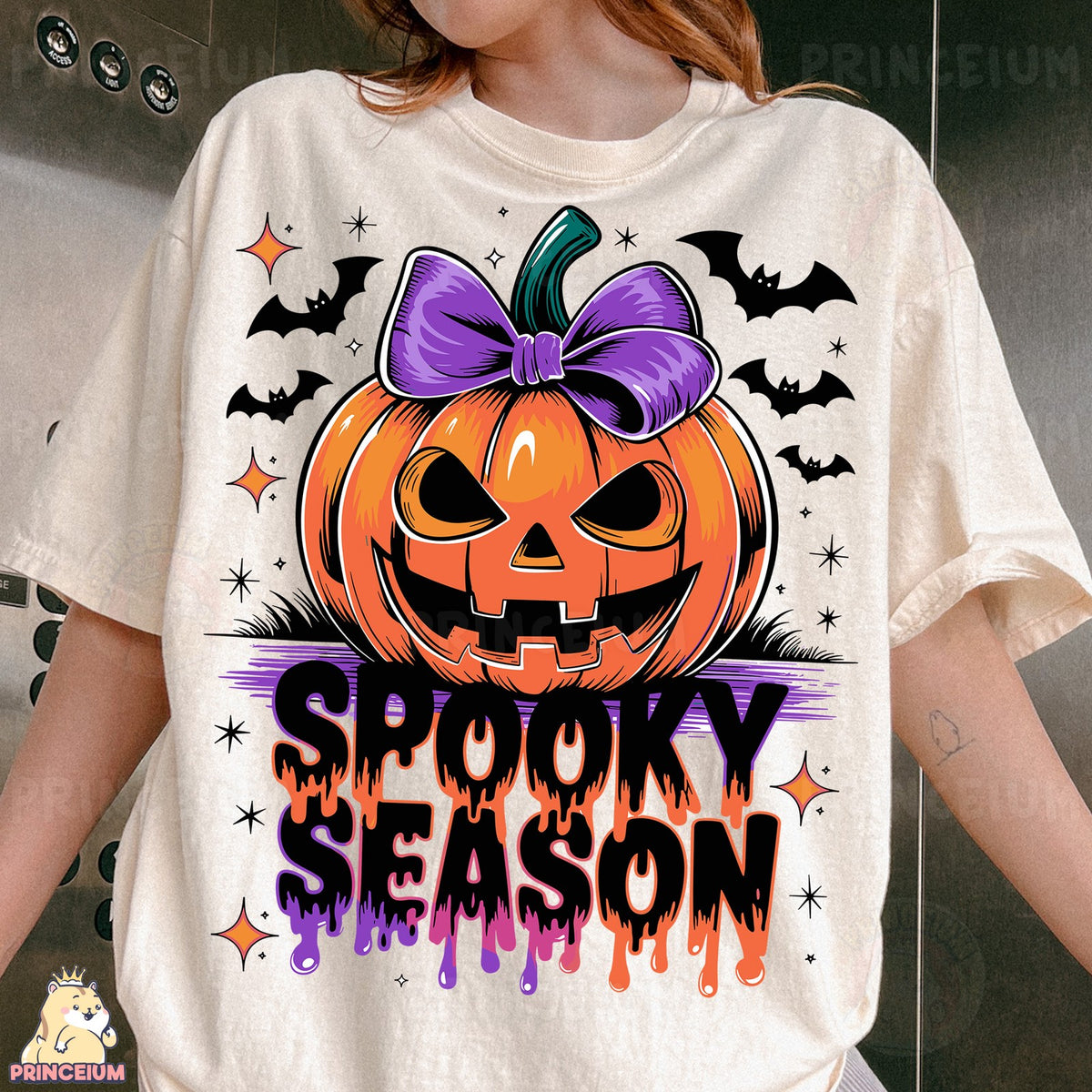 Spooky Season Pumpkin Bow