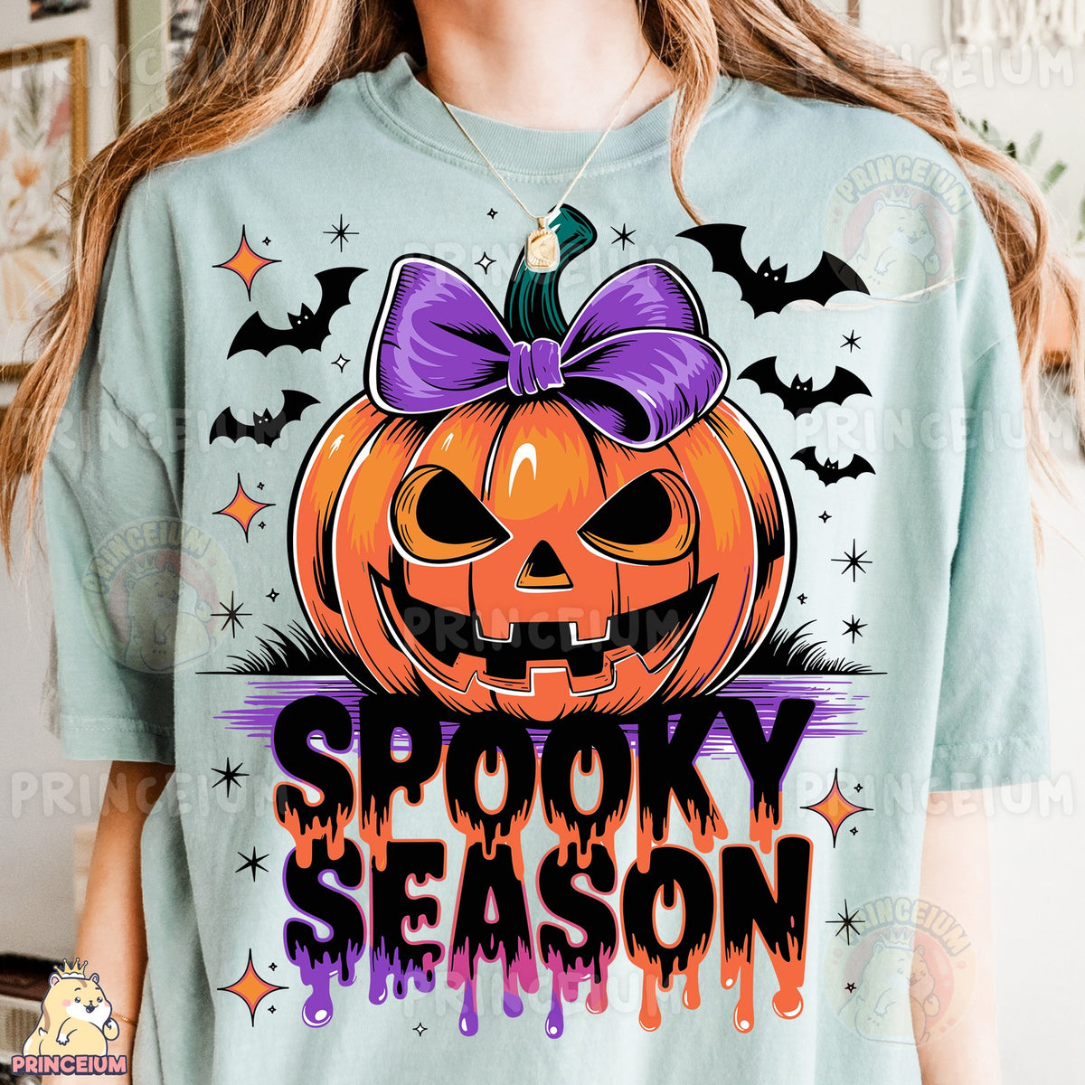 Spooky Season Pumpkin Bow