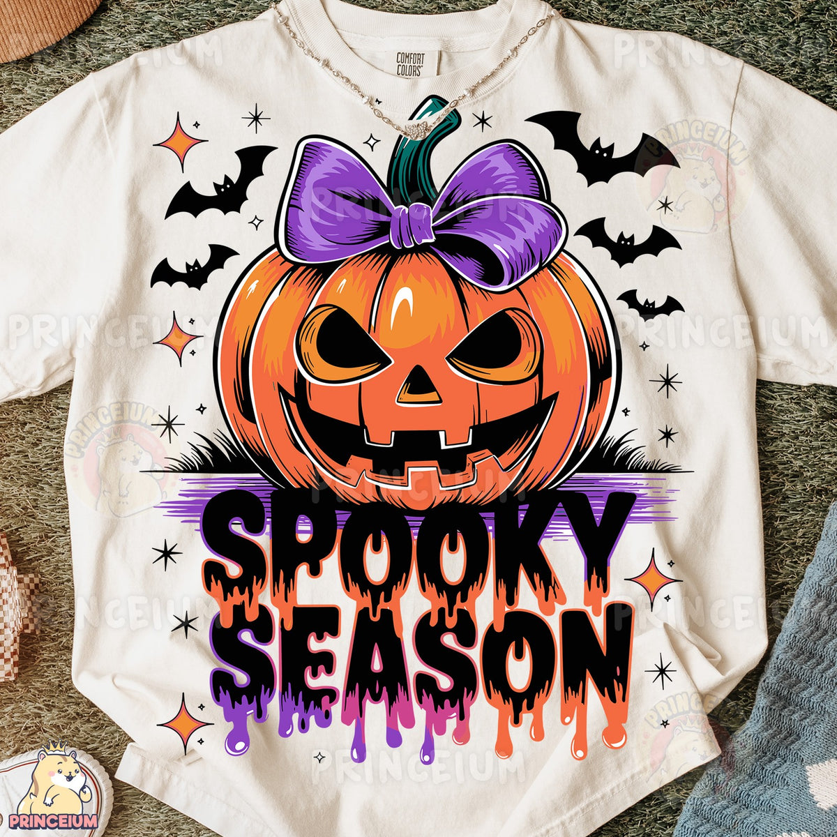 Spooky Season Pumpkin Bow