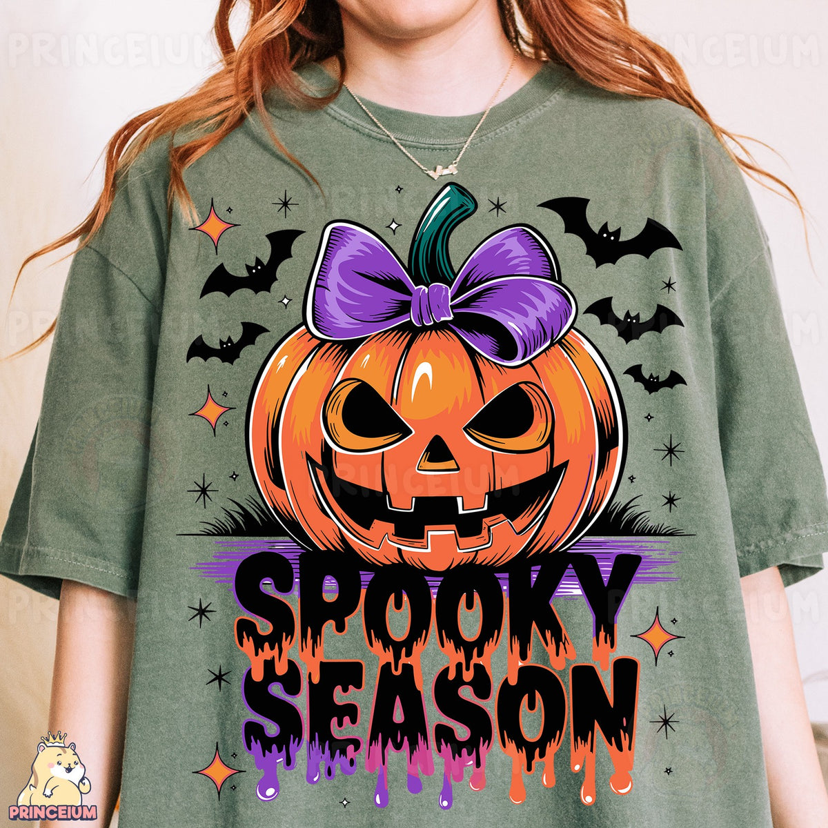 Spooky Season Pumpkin Bow