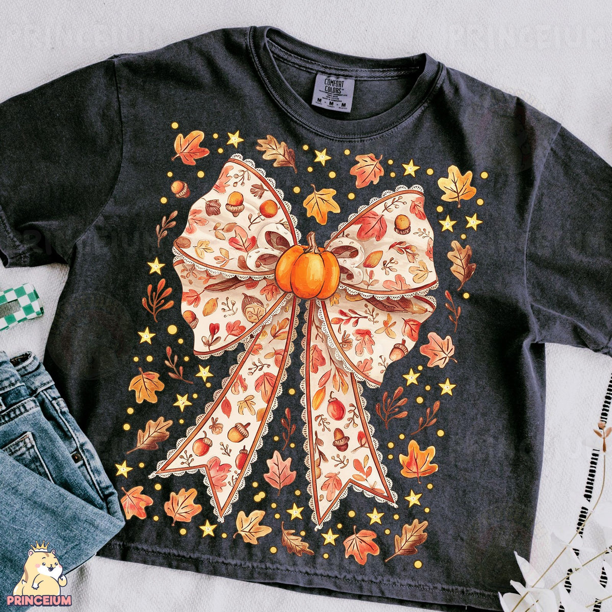 Retro Smiley Daisy Bow