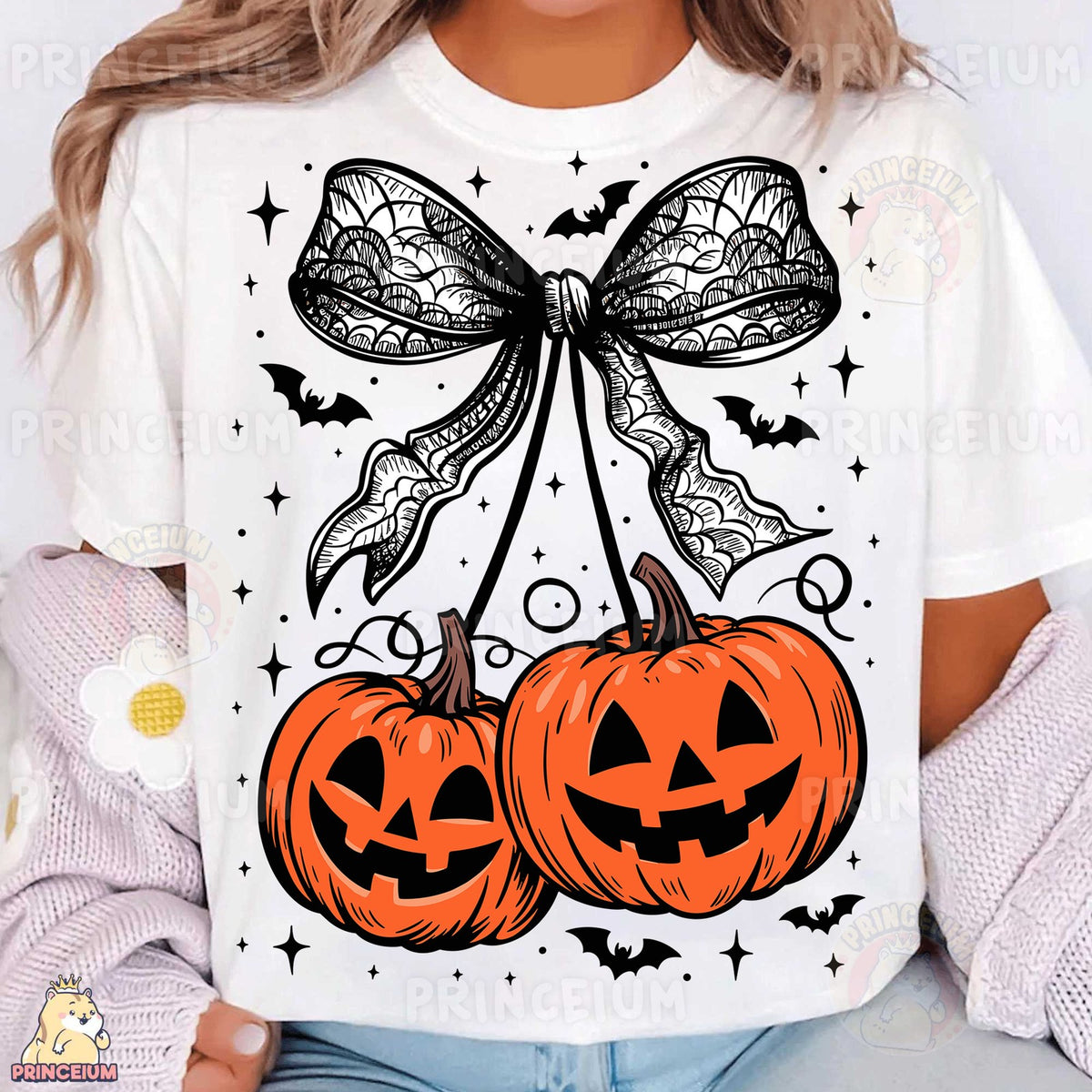 Coquette Jack-O-Lantern Bow