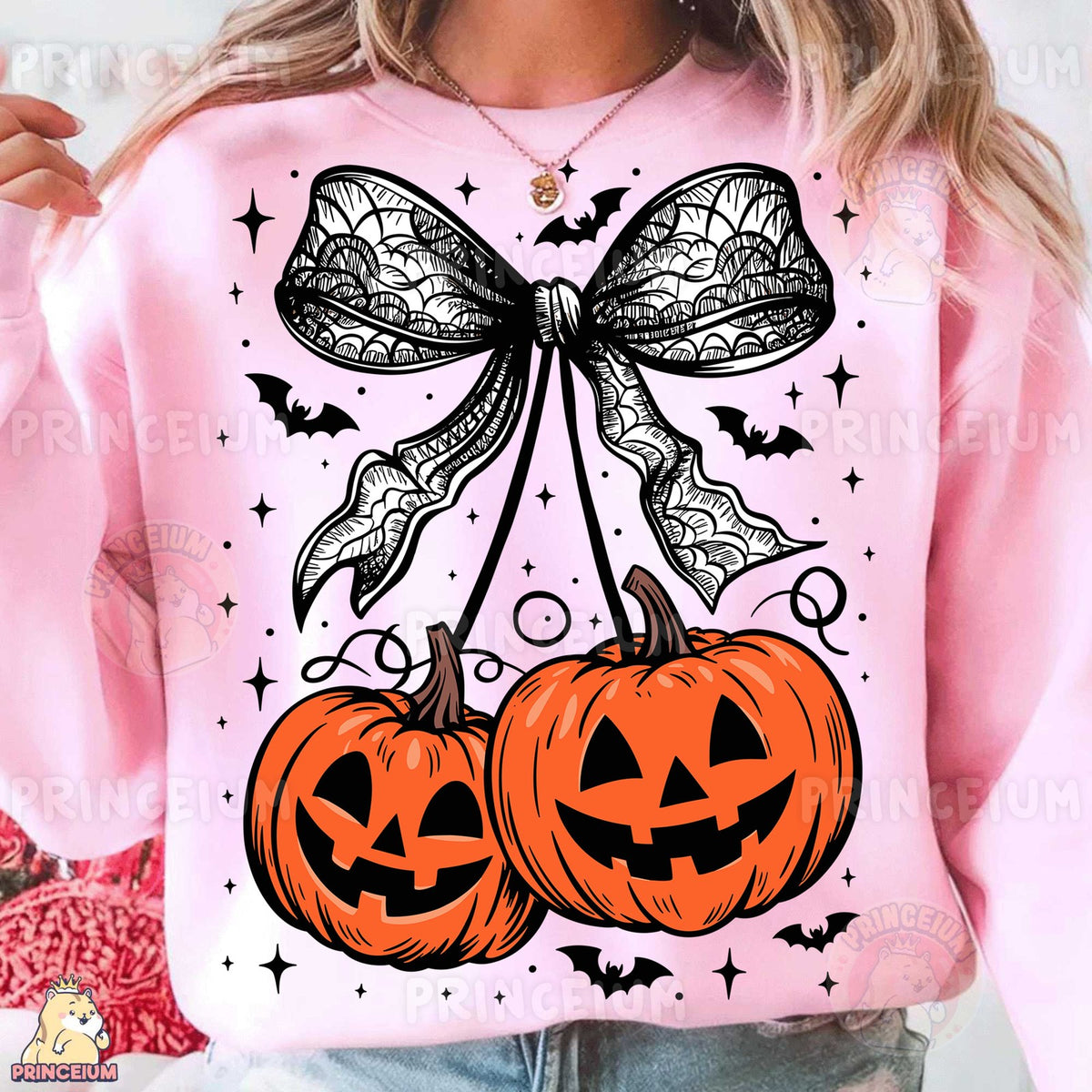 Coquette Jack-O-Lantern Bow