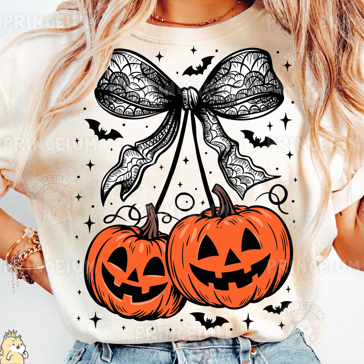 Coquette Jack-O-Lantern Bow