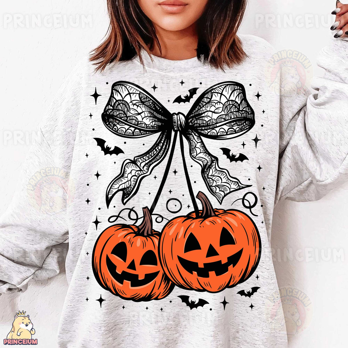 Coquette Jack-O-Lantern Bow