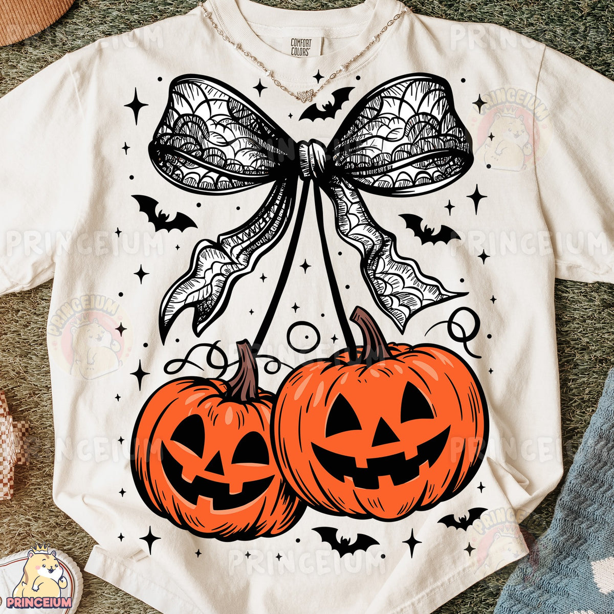Coquette Jack-O-Lantern Bow