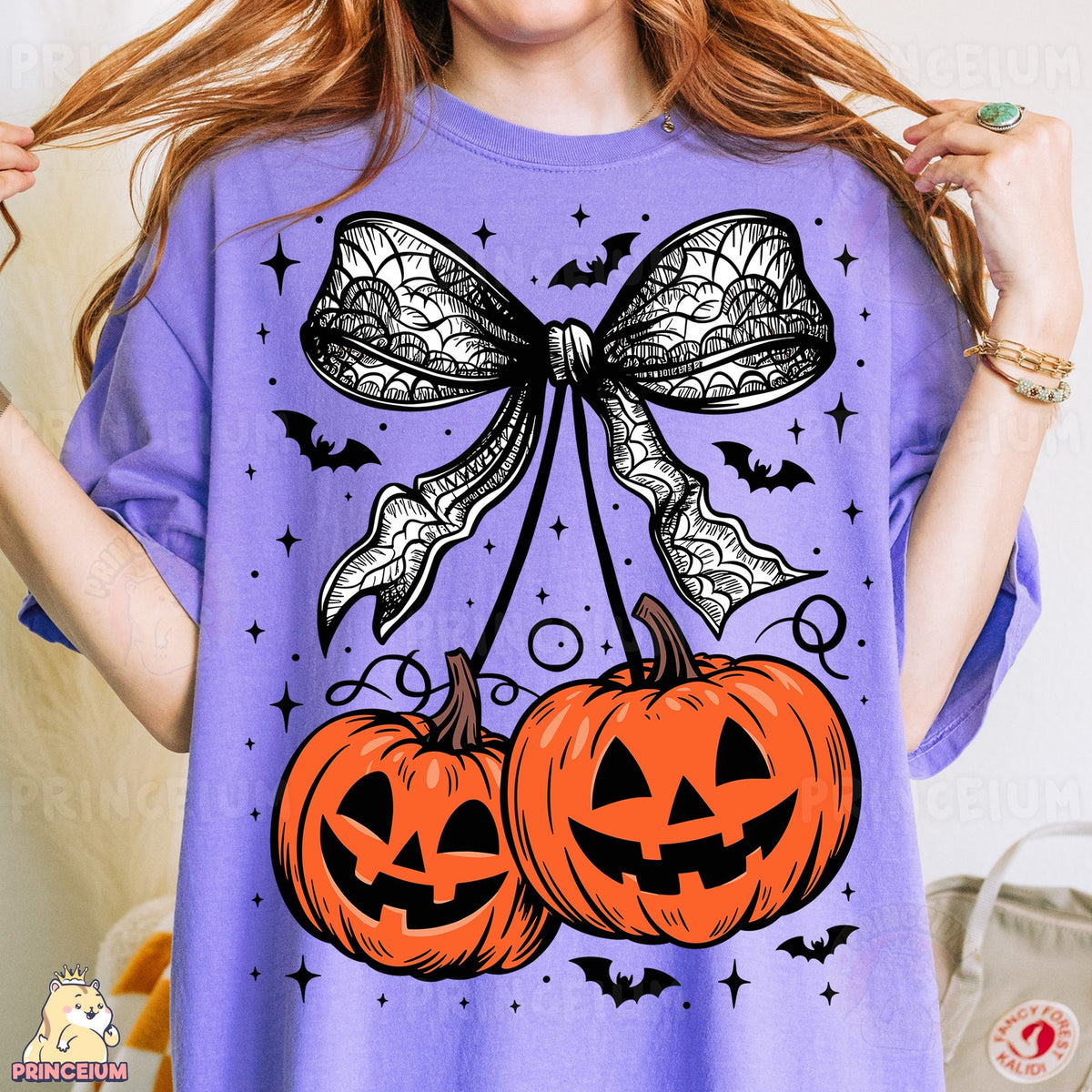 Coquette Jack-O-Lantern Bow
