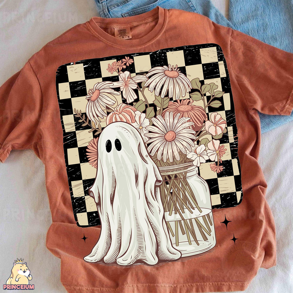 Vintage Ghost with Wildflowers