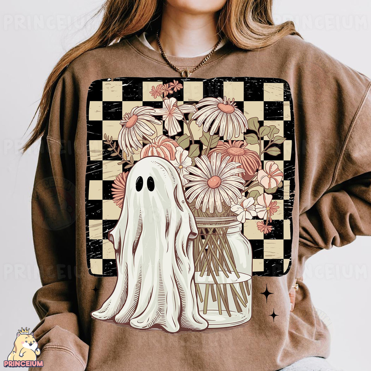 Vintage Ghost with Wildflowers