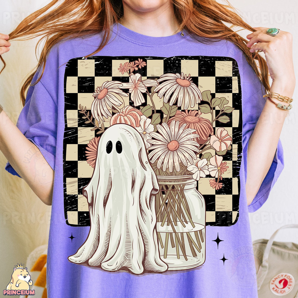Vintage Ghost with Wildflowers