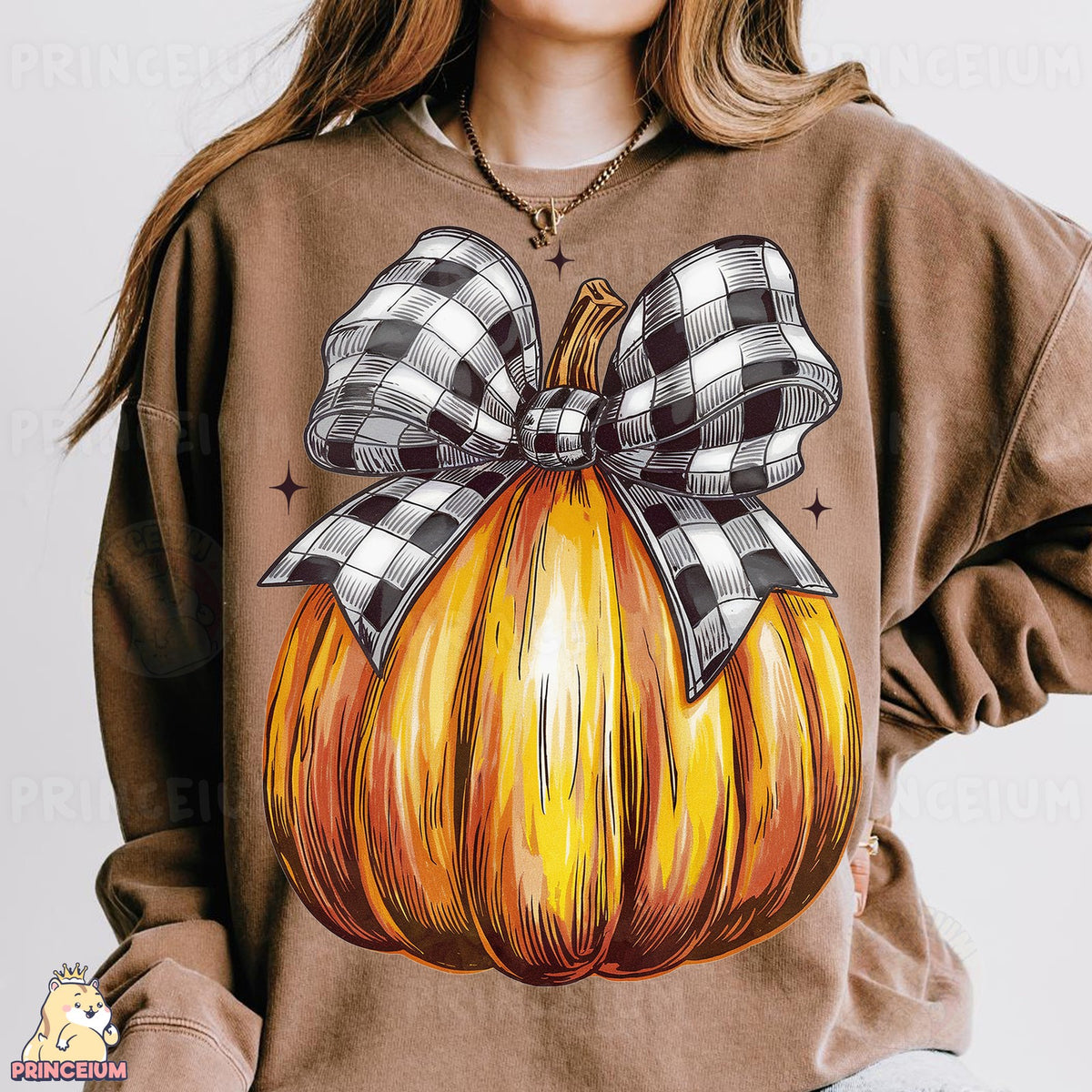 Buffalo Check Bow Pumpkin