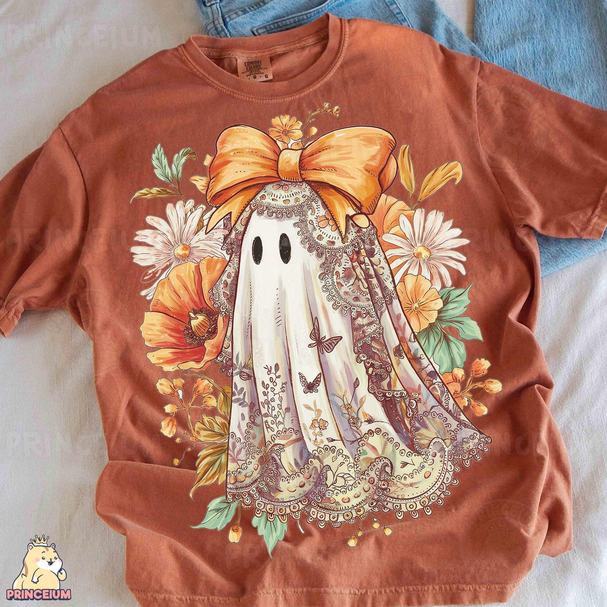 Coquette Ghost with Floral Bow