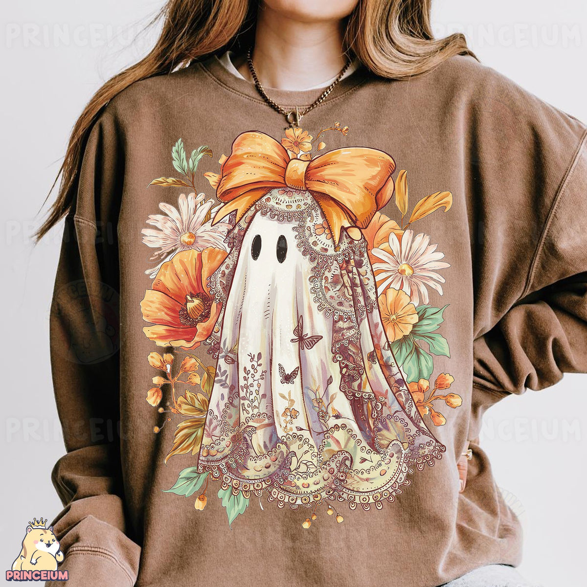 Coquette Ghost with Floral Bow