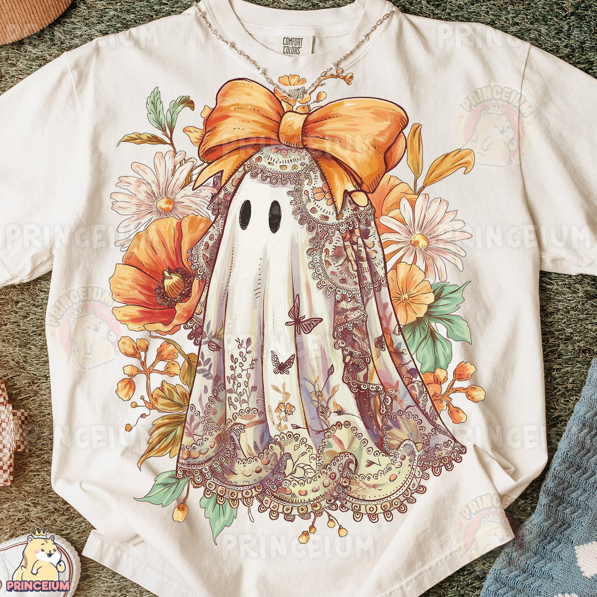 Coquette Ghost with Floral Bow
