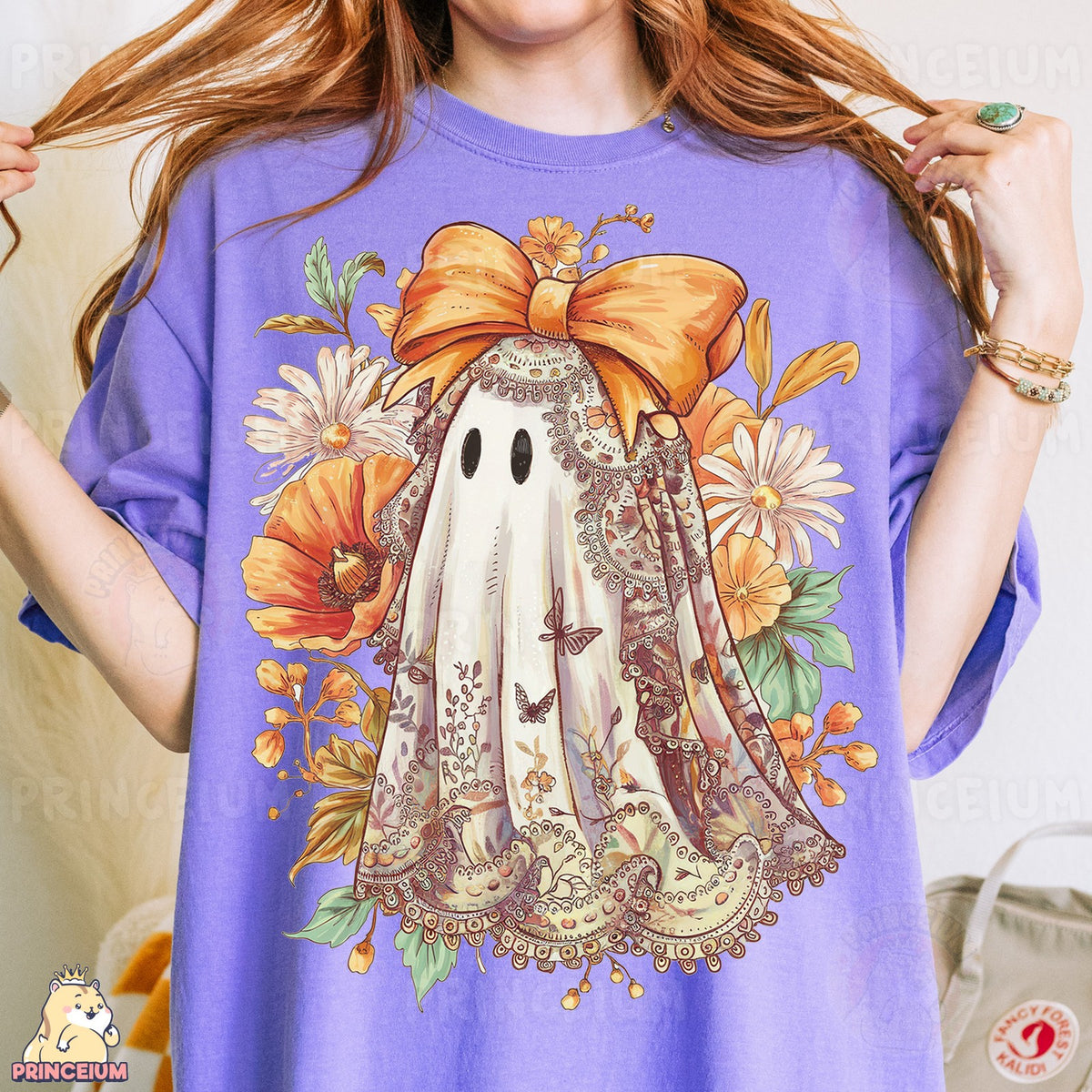 Coquette Ghost with Floral Bow