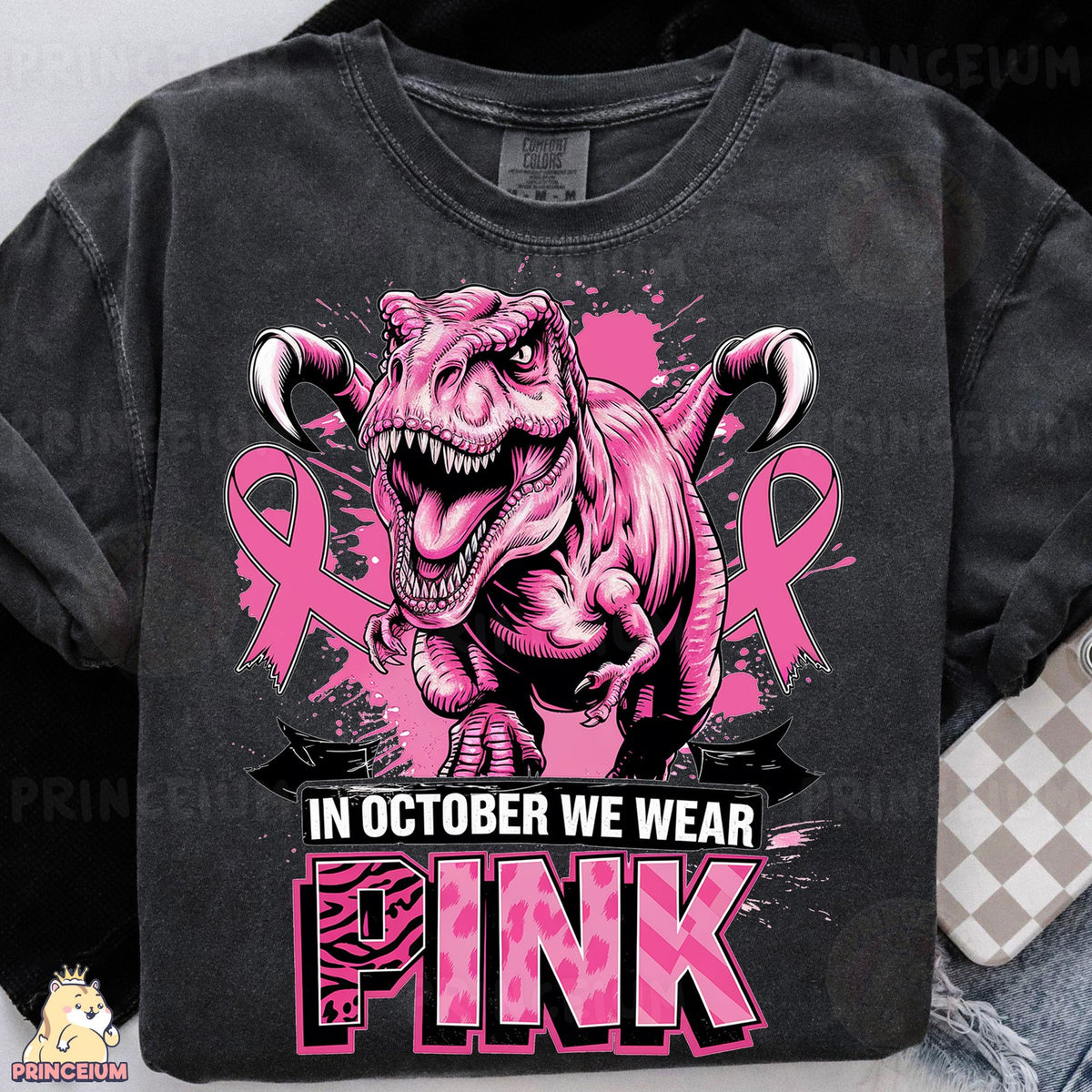 In October We Wear Pink T-Rex