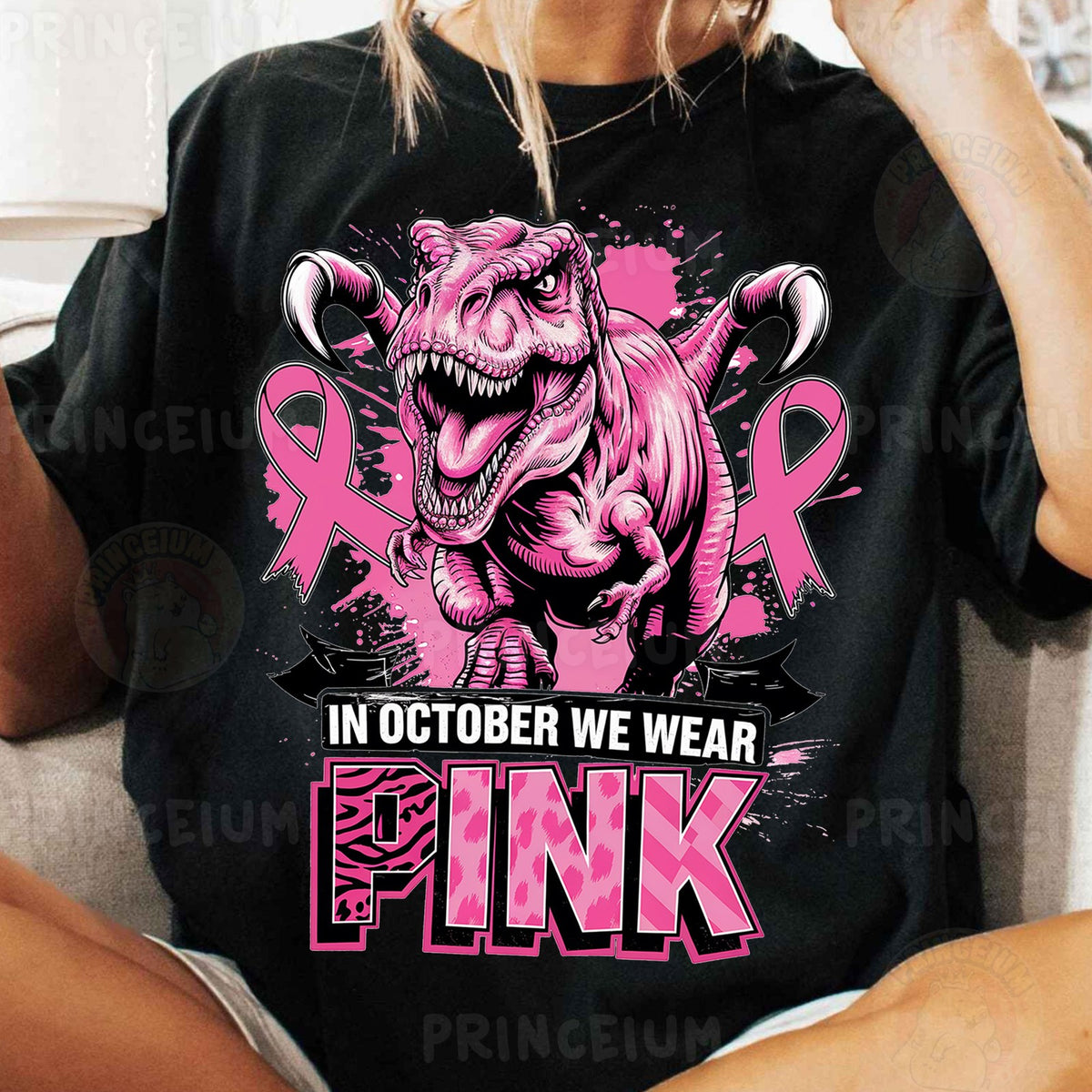 In October We Wear Pink T-Rex