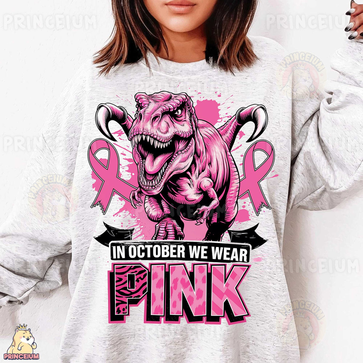 In October We Wear Pink T-Rex