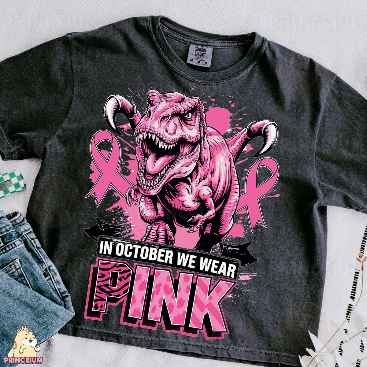 In October We Wear Pink T-Rex