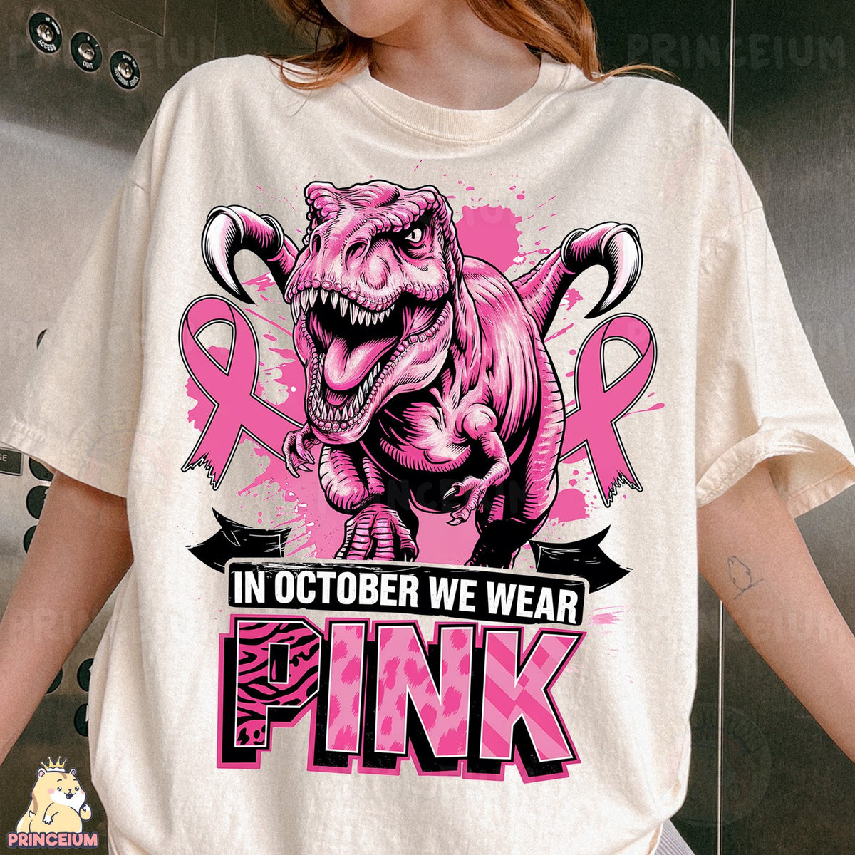 In October We Wear Pink T-Rex