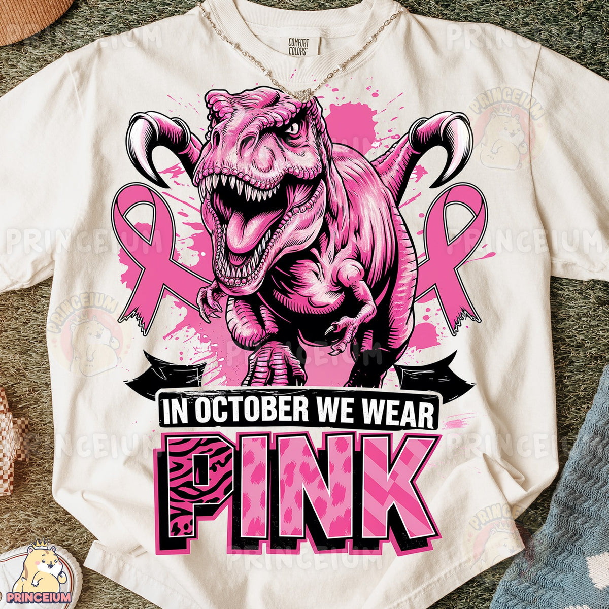 In October We Wear Pink T-Rex