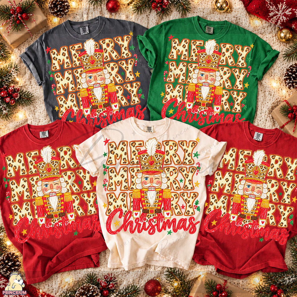 Leopard Print Nutcracker Christmas PNG Merry Christmas Design | Digital Download