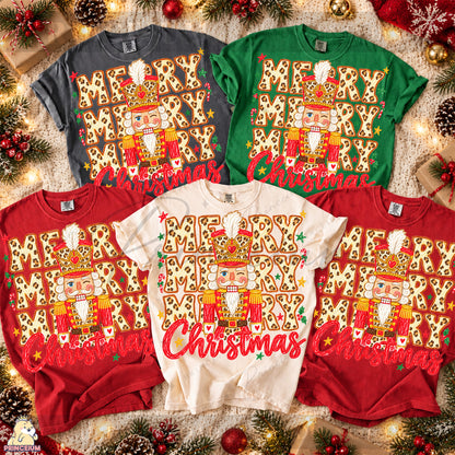 Leopard Print Nutcracker Christmas PNG Merry Christmas Design | Digital Download