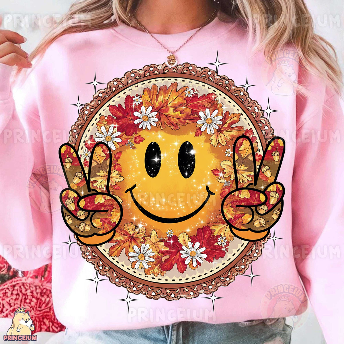 Autumn Leaves Smiley Peace