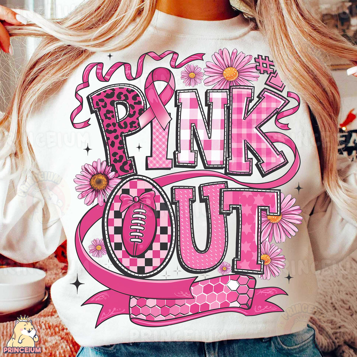 Pink Out Game Day Ribbon
