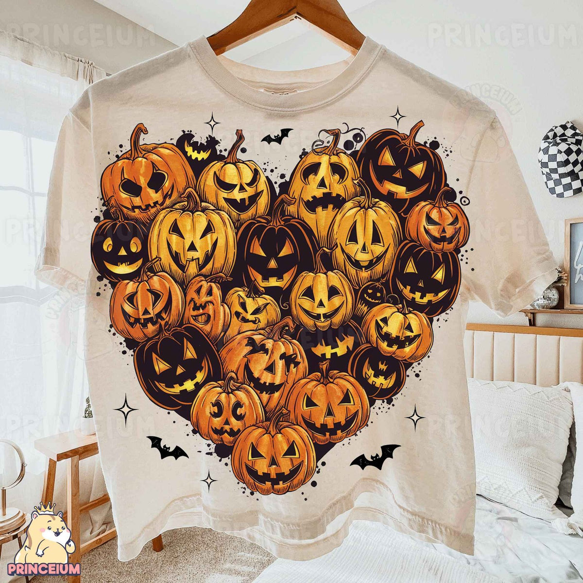 Jack-O-Lantern Pumpkin Heart