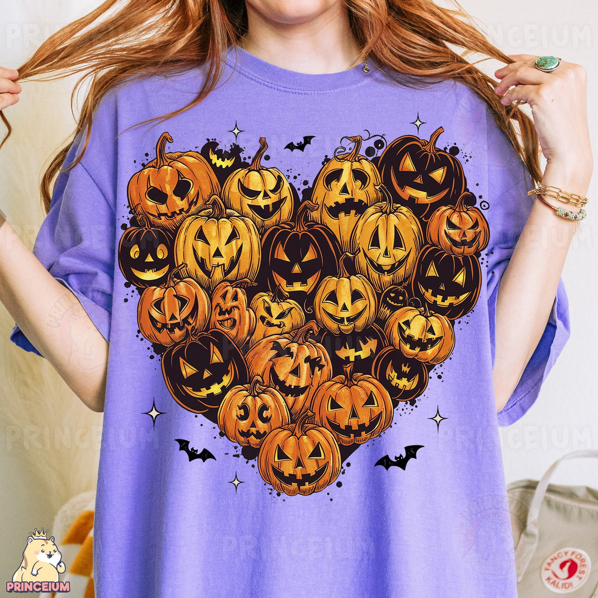 Jack-O-Lantern Pumpkin Heart