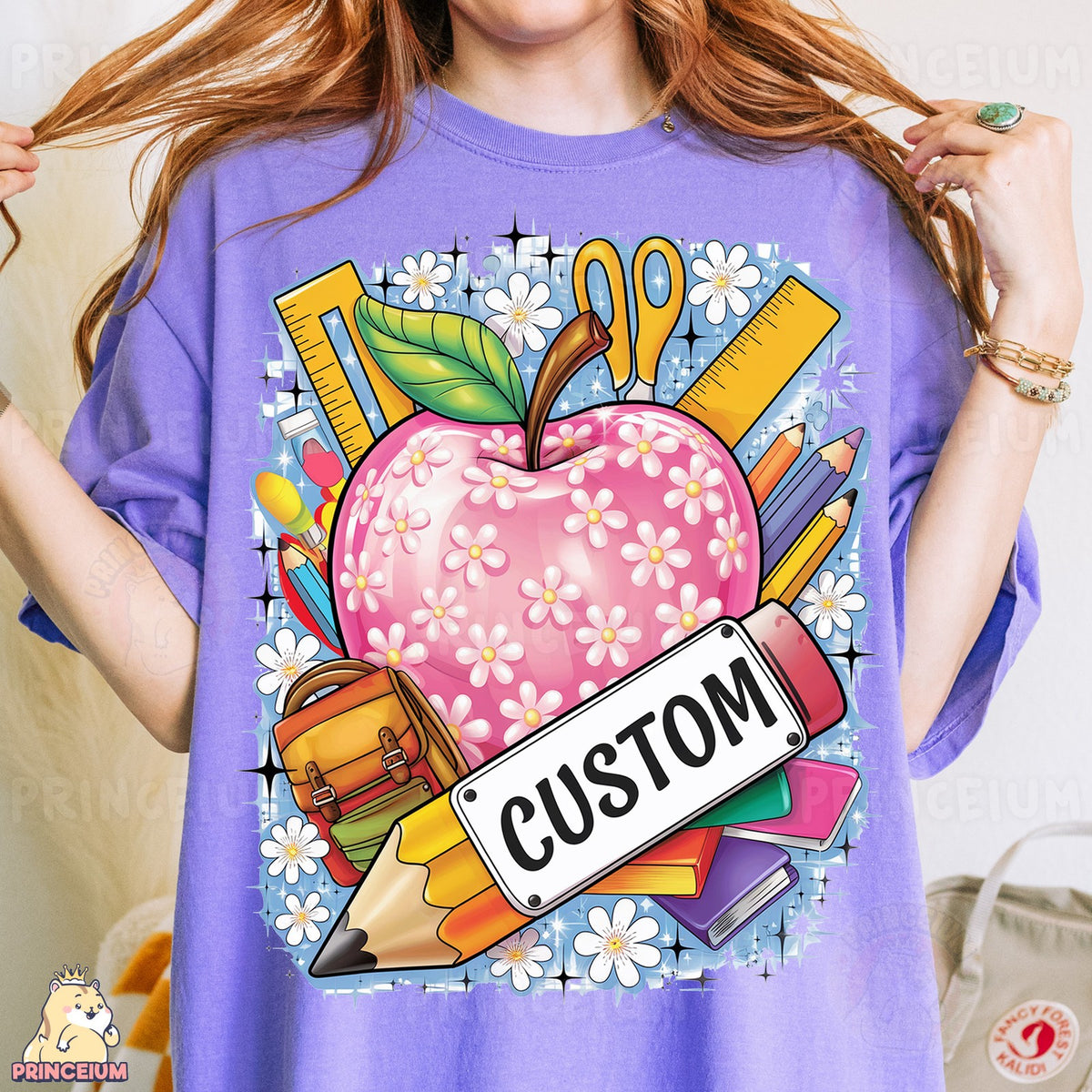 Custom Back to School Apple