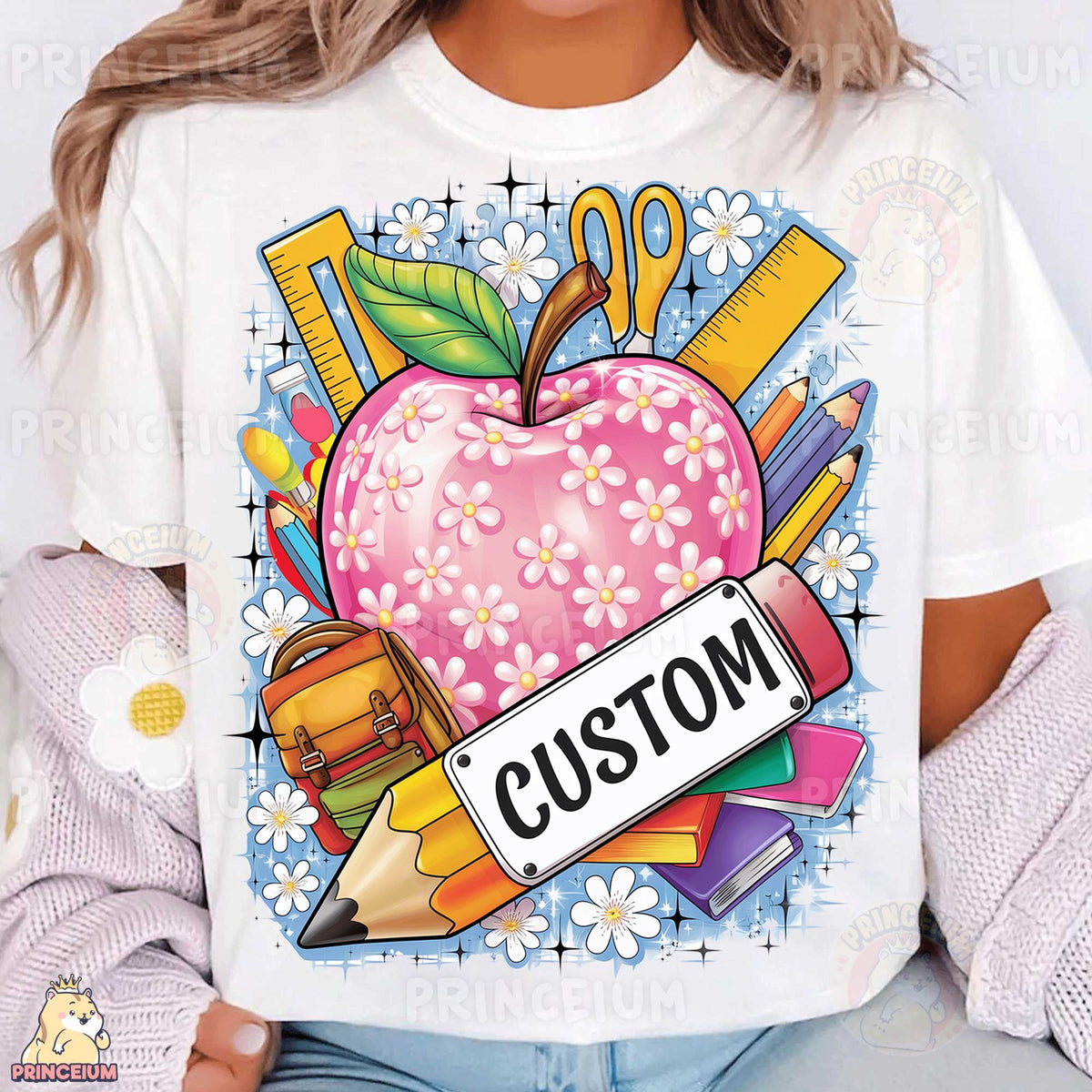 Custom Back to School Apple