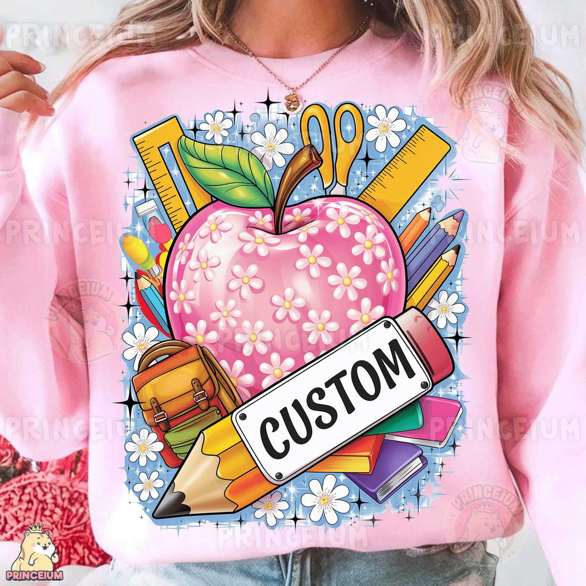 Custom Back to School Apple