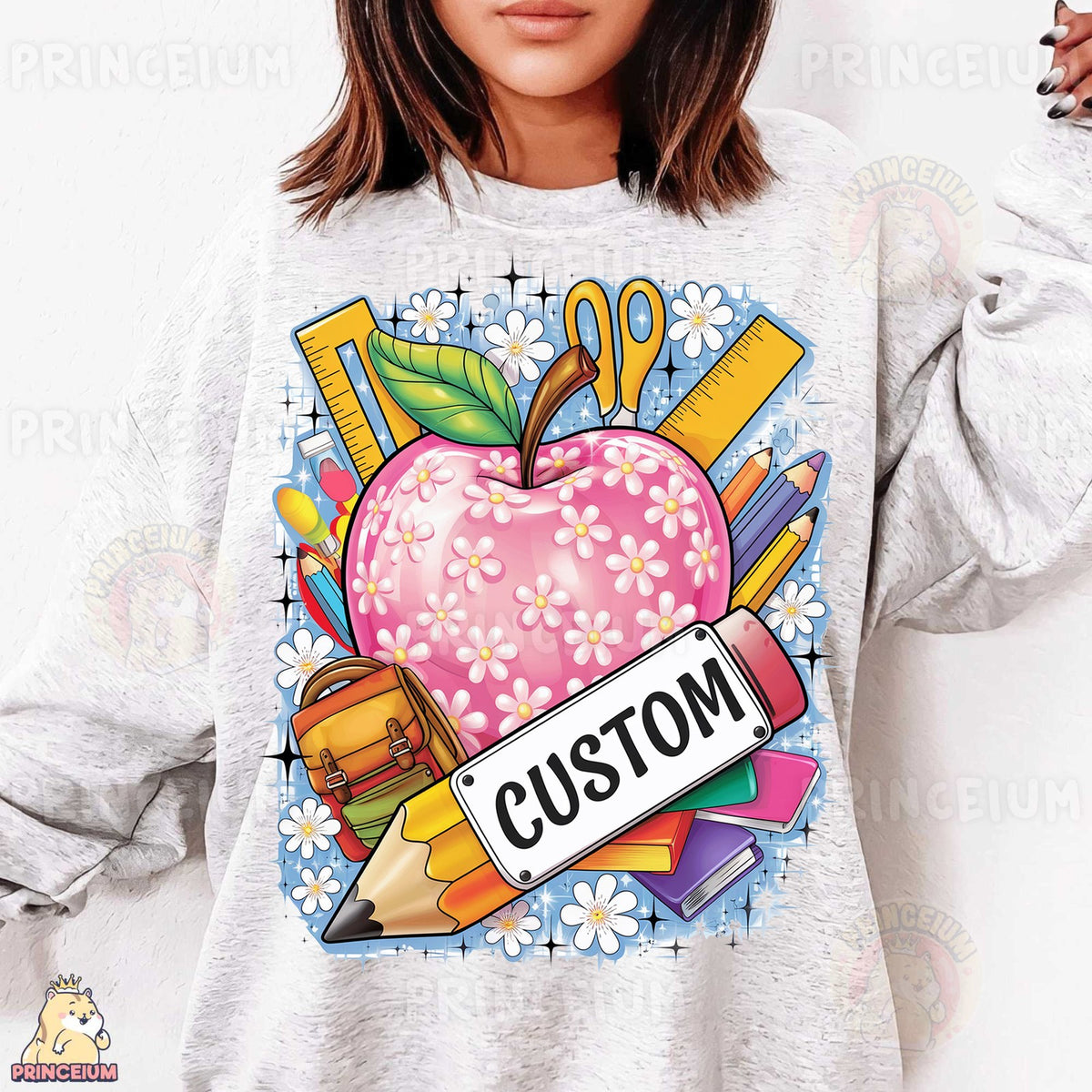 Custom Back to School Apple