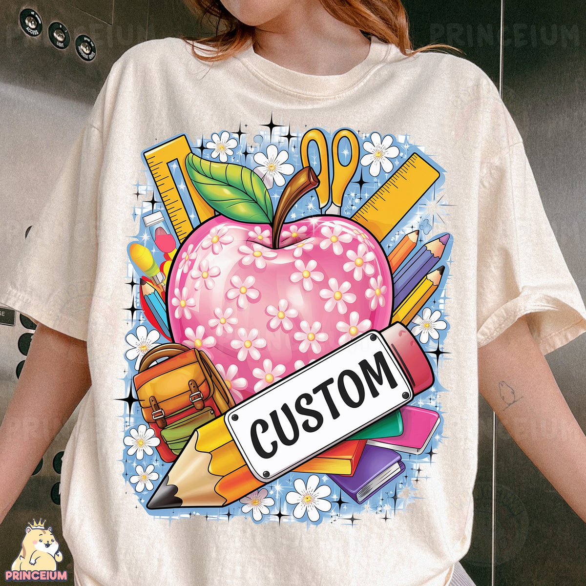Custom Back to School Apple